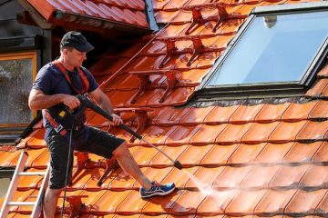 démoussage d'une toiture