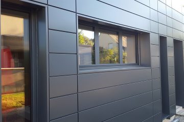 façade d'un bâtiment avec de l’aluminium