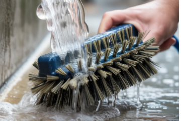 brosse_dure_et_rincage_jet_deau
