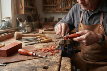 fabriquer_manche_d_alene_avec_bois_exotique